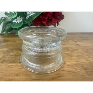 Vintage Clear Glass Electrical Insulator Industrial Utility‎ Decor Display Piece